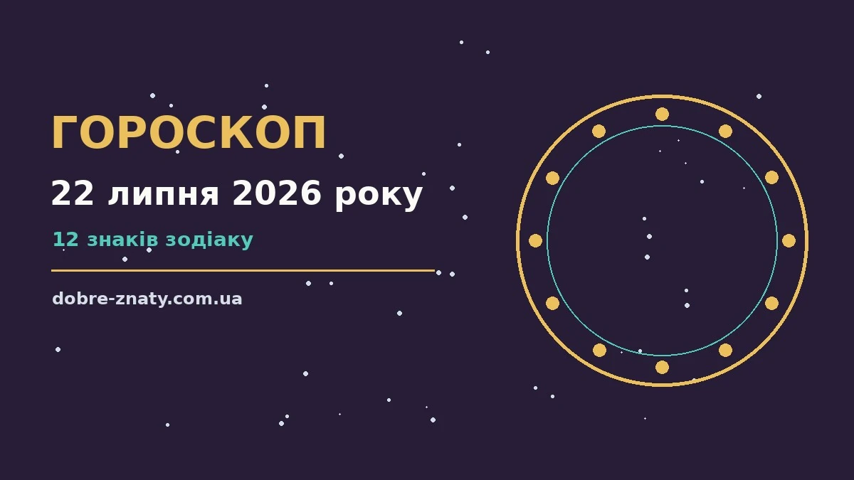 Гороскоп на 22 липня 2026 року: що варто врахувати для грошей і кохання