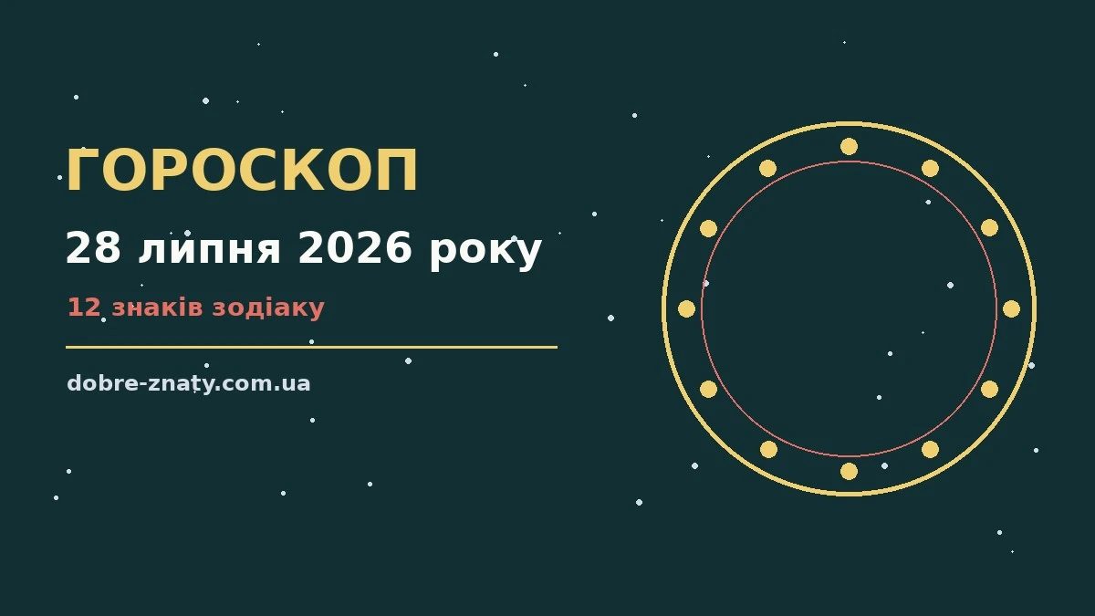 Зодіакальний знак на тлі ранкового неба, ілюстрація до гороскопу на 28 липня 2026 року