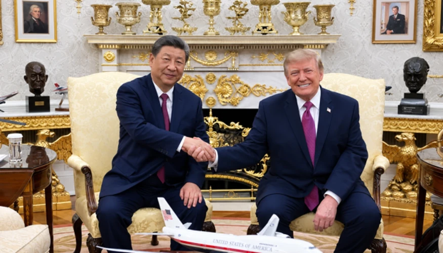 Дональд Трамп і Сі Цзіньпін під час державного візиту у Вашингтоні
