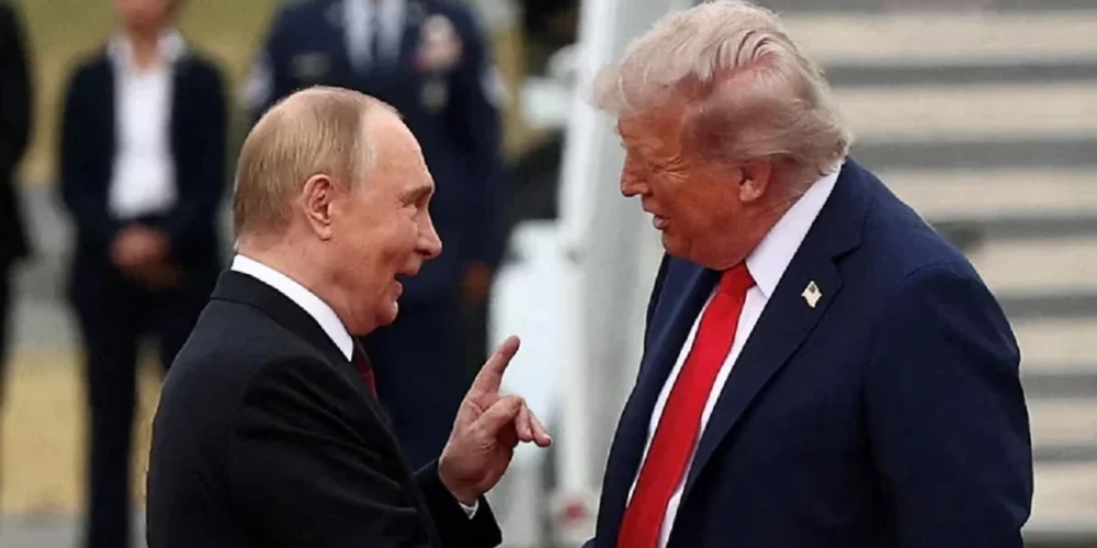 Дональд Трамп і Володимир Путін під час переговорів