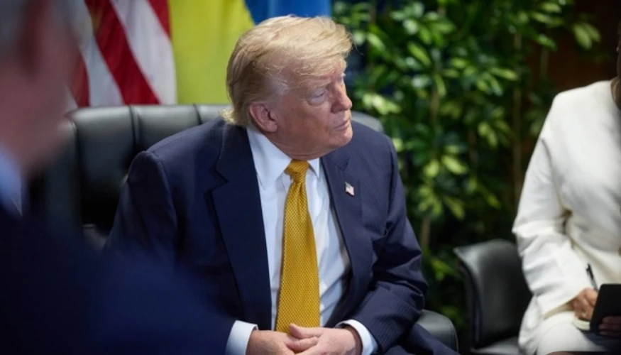 Трамп, Путін і Сі Цзіньпін під час переговорів